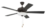 Eos 5 Blade Ceiling Fan with Light Kit 52 Inches Wide by Craftmade - ECF111
