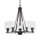 Uptowne 5 Light Medium Chandelier by Toltec 325-DG-530 - 325-DG-530