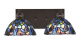 Edge 2 Light Vanity Light 6.75 Inch Wide by Toltec - 1162-BN-9905