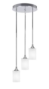 Empire 3 Light Steel Medium Pendant by Toltec - 2143-14-1125