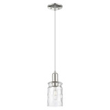 Candor 1 Light Cord Hung Mini Pendant 10.83X 4.88 Inch Wide by Innovations - 716-1P-G352