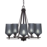 Uptowne 5 Light Medium Chandelier by Toltec 325-DG-210 - 325-DG-210