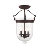 Jefferson 3 Light 12 Inch Wide Flush Mount by Livex 5062 - 5062