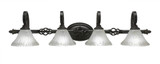 Elegante 4 Light Vanity Light 9 Inch Wide by Toltec - 164-9-9-395