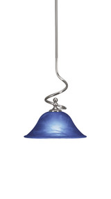Capri 1 Light Small Stem Hung Pendant 15 Inch Tall by Toltec - 901-BN-435