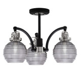 Easton 3 Light 16.25 Inch Wide Semi Flush Mount by Toltec - 1947-MBBN-5110