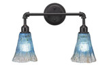 Vintage 2 Light Steel Vanity Light 18.5 Inch Length by Toltec - 182-DG-729