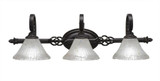 Elegante 3 Light Vanity Light 30 Inch Length by Toltec - 163-10-875-30
