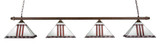 Square 4 Light Medium Island Pendant by Toltec - 404-BRZ-958
