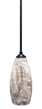 Zilo 1 Light Mini Pendant 12.75 Inch Tall by Toltec - 560-55-1275-