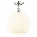 White Venetian 1 Light 12 Inch Wide Semi Flush Mount by Innovations - 616-1F-G1217-12