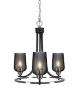 Paramount 3 Light Small Chandelier by Toltec 3403-BN-500 - 3403-BN-500
