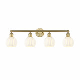 White Venetian 4 Light Vanity Light 33 Inch Wide by Innovations - 616-4W-G1217-6