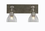 Oxbridge 2 Light Vanity Light 16.75 Inch Tall Length by Toltec - 1772-GPDW-4760