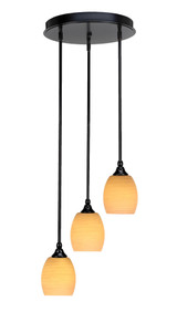 Empire 3 Light Medium Pendant 14 Inch Wide by Toltec - 2143-14-11