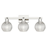 Athens 3 Light Basketweave Bath Vanity 9.88X 24.88 Inch Wide by Innovations - 716-3W-G122C-6