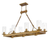 Metuchen 8 Light Small Linear Chandelier by Livex - 41068