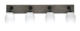 Oxbridge 4 Light Dome Glass Vanity Light 36 Inch Length by Toltec - 1774-GPDW-615