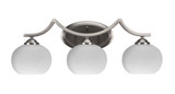 Zilo 3 Light Steel Vanity Light 24 Inch Length by Toltec - 553-24-875