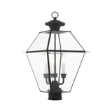 Westover 3 Light Outdoor Post Top Lantern 12 x 21.5 Inches by Livex - 2384