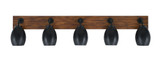 Oxbridge 5 Light Metal Shade Vanity Light 46.5 Inch Length by Toltec - 1775-GPDW-426-GP