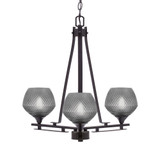 Uptowne 3 Light Small Chandelier by Toltec 323-AS-4622 - 323-AS-4622