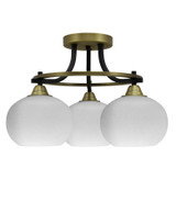 Paramount 3 Light 16 Inch Wide Semi Flush Mount by Toltec - P3_3417_SF16