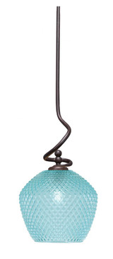 Capri 1 Light Stem Hung Mini Pendant 17.75 Inch and 7 Inch Wide by Toltec - 901-49-2