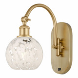 White Mouchette 1 Light Wall Sconce 12.5 Inch Length by Innovations - 518-1W-G1216-6