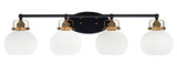 Easton 4 Light Vanity Light 36.5 Inch Length by Toltec - 1934-MBBN-202