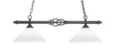 Elegante 2 Light Island 10.25 Inch Tall and 33 Inch Length by Toltec - 862-DG-306