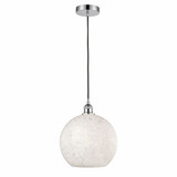 White Mouchette 1 Cord Hung Medium Pendant 13.5 Inch Tall by Innovations - 616-1P-G1216-12