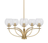 Cavella 5 Light Medium Chandelier by Toltec 3905-GP-5110 - 3905-GP-5110
