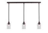 3 Light Stem Hung Linear Pendalier 8.25 x 36.25 Inch by Toltec 36-BN-3001 - 36-BN-3001