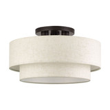 Manorwood 3 Light Large Semi Flush Mount 10.25 Inch X 18 Inch Wide by Livex - 41945