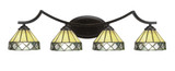 Zilo 4 Light Vanity Light 32.5 Inch Length by Toltec - 554-325-85-85