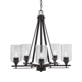 Uptowne 5 Light Medium Chandelier by Toltec 325-DG-300 - 325-DG-300
