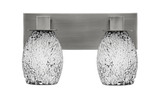 Apollo 2 Light Fusion Glass Vanity Light 13.25 Inch Length by Toltec - 582-1325-85-1325