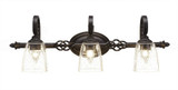Elegante 3 Light Bath Bar 9.5 x Inches by Toltec  - 163--95-29
