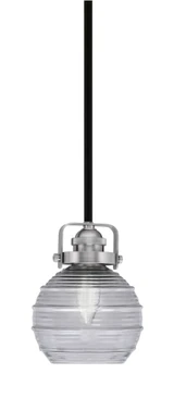 Easton 1 Light Steel Small Pendant 7.5 Inch Tall by Toltec - 1941-MBBR-5110