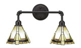 Vintage 2 Light Vanity Light 20.25 Inch Length by Toltec - 182-DG-9325