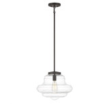1 Light Vintage Medium Pendant 11.5 Inch Tall by Meridian - M7022