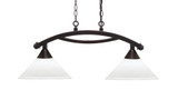 Bow 2 Light Island 13.75 Inch Tall and 32.75 Inch Length by Toltec - 872-DG-316