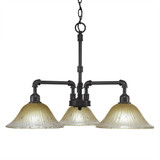 Vintage 3 Light Medium Chandelier by Toltec 283-222519 - 283-222519