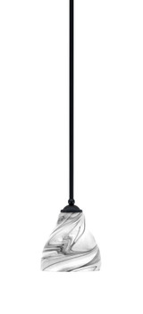 Zilo 1 Light Stem Hung Small Pendant 7.25 Inch Tall by Toltec - 560-MB-4760
