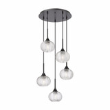 Berkshire 5 Light Cord Hung Pendant 21 Inch Tall by Innovations - 323-5P-G323-7
