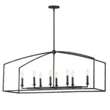 Martel 8 Light Linear Chandelier 19 Inch Tall and 14.5 Inch Wide by Maxim - 21848