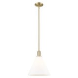 Berkshire Glass 1 Light Stem Hung Mini Pendant 13.63 Inch by Innovations - 716-1S-GBC-12