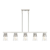Bennington 5 Light Elegant Linear Chandelier by Livex - 56455