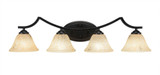 Zilo 4 Light Steel Vanity Light 8.75 Inch Tall by Toltec - 554--875-325